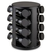 ZESTAW STOJAK OBROTOWY NA PRZYPRAWY KONIGHOFFER FAVARO CZARNY 16 EL