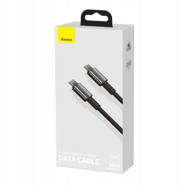 Baseus kabel Tungsten PD USB-C - USB-C 2,0 m czarny 100W zdjęcie 7
