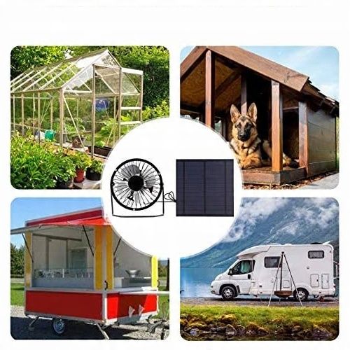 WENTYLATOR + PANEL SOLARNY SŁONECZNY 5W 6V Do kemping na Arena.pl