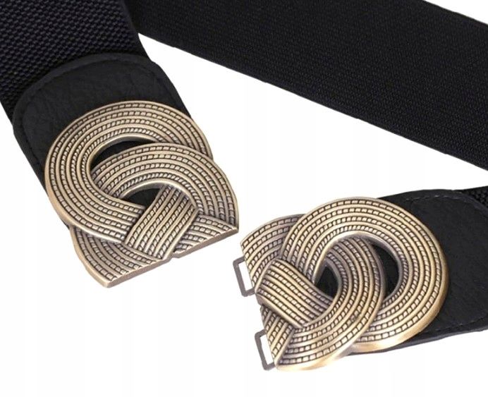 Pasek Retro Szeroki Damski Do Sukienki Elastyczny zdjęcie 7