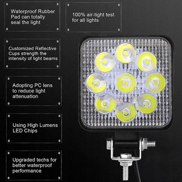 Halogen lightbar-doświetlacz Led 10-30V/27W 2400lm zdjęcie 6