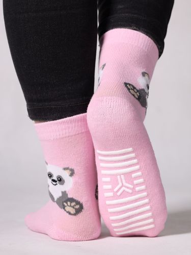 Skarpety bawełniane półfrotte dziewczęce z ABS kolorowe 6PAK 20-22 YOCLUB na Arena.pl