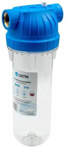 ZESTAW KOMPLET FILTR DO WODY DOMU KORPUS USTM 1" EMI 10' + UCHWYT + na Arena.pl