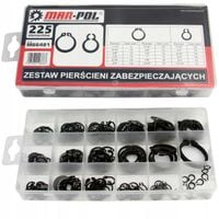 zestaw pierścieni zabezpieczająch zewnętrzne 225 szt