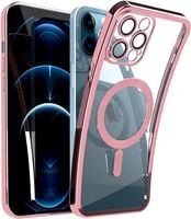 Etui iPhone 12 Pro Max MagSafe różowe N NEWTOP przezroczyste