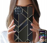 ETUI DO OPPO RENO 4 LITE - ZŁOTE RAMKI, ELEGANCKIE WZORY + SZKŁO