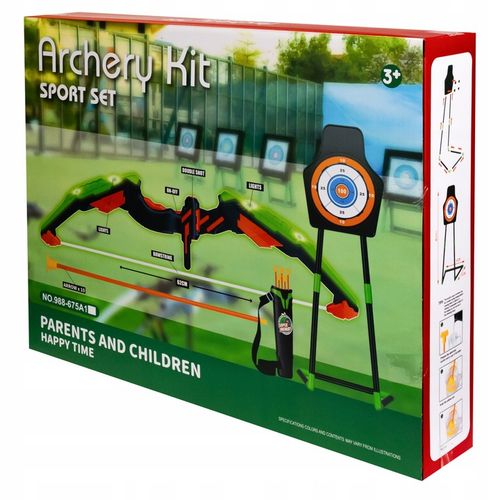 ŁUK ZESTAW ŁUCZNICZY DLA DZIECI STRZAŁKI KOŁCZAN PUSZKI CELE TARCZA LED na Arena.pl