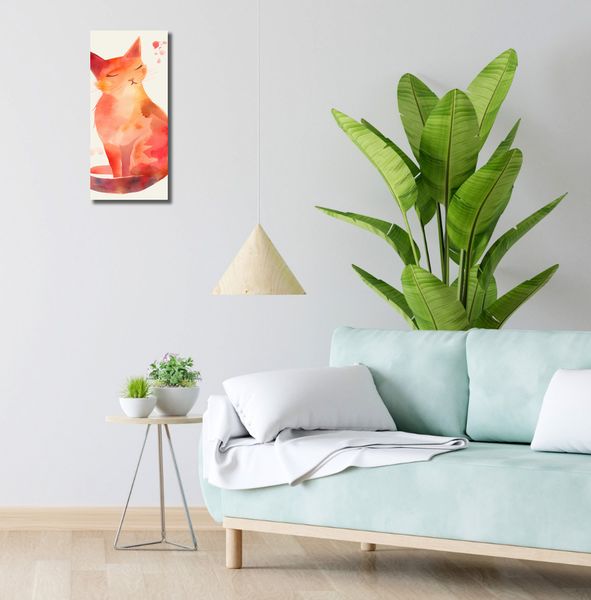 Obraz 20x50cm Akwarelowy Kot zdjęcie 2