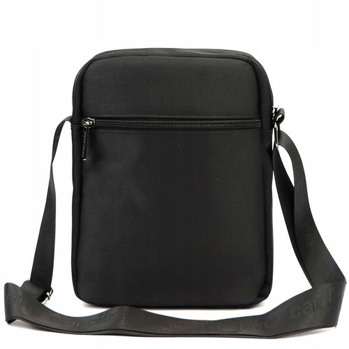 Pierre Cardin Torba MESKA Czarna Materialowa na PASKU Listonoszka Pojemna na Arena.pl