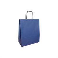 Torba papierowa 25 x 11 x 32 cm, 100 szt. niebieska AWIH