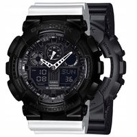 ZESTAW G-SHOCK GA-100-1A1ER CZARNY BIAŁY