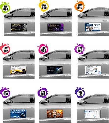 mata MAGNETYCZNA magnes na samochód auto reklamowy 30x60cm USŁUGI ROLNICZE na Arena.pl