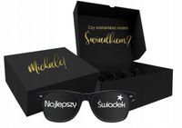 Pudełko box CZARNE czy zostaniesz ŚWIADKIEM Świadkową ślub prezent