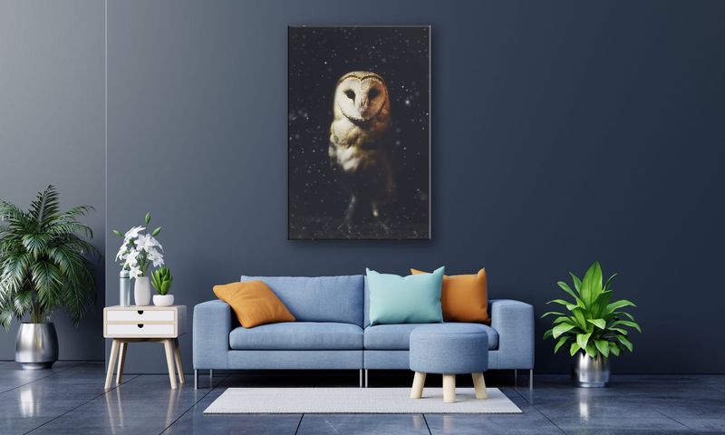 OBRAZ NA PŁÓTNIE 139 Sowa 60x90cm zdjęcie 4