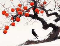 Plakat 65x50cm Kruk przy Drzewie