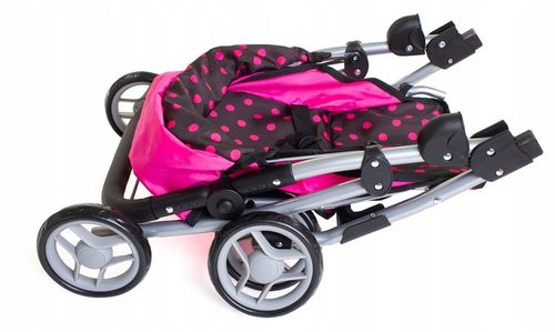 WÓZEK DLA LALEK spacerowy DUŻA spacerówka Doris składany regulowana rączka na Arena.pl