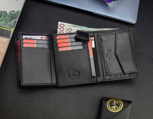Portfel Męski Pierre Cardin Skórzany Czarny RFID Torebka Certyfikat Q1 na Arena.pl