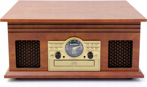 Gramofon Karcher NO-036 brązowy Odtwarzacz CD, Bluetooth, kasety, USB, FM na Arena.pl
