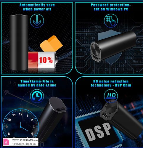 MINI DYKTAFON PENDRIVE URUCHAMIANY NA GŁOS MAGNES na Arena.pl