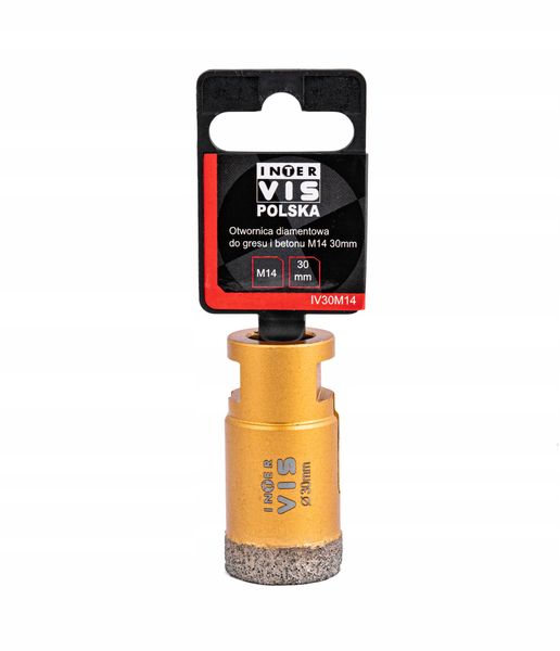 WIERTŁO DIAMENTOWE KORONKA OTWORNICA GRES 30MM M14 zdjęcie 2