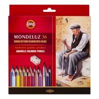 kin kredki mondeluz 36 kolorów+pędzel 3712/3 9054