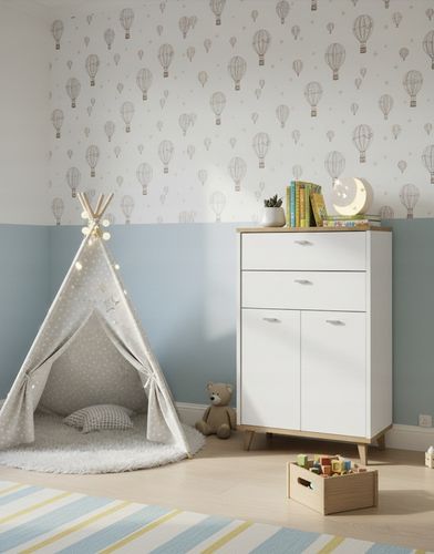 Szafka komoda biała nowoczesna HOMIT stylowa biała 96cm na Arena.pl