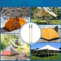 MASZT NAMIOTU TELESKOPOWEGO 2 SZT. STELAŻ MASZT DO NAMIOTU SIATKI FLAGI