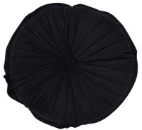 Poduszka czarna welurowa okrągła z guzikiem