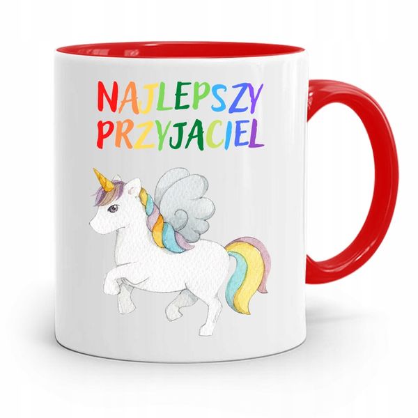 Kubek Czerwony Dla Dzieci Najlepszy Przyjaciel Z Nadrukiem Ze Zdjęciem zdjęcie 1