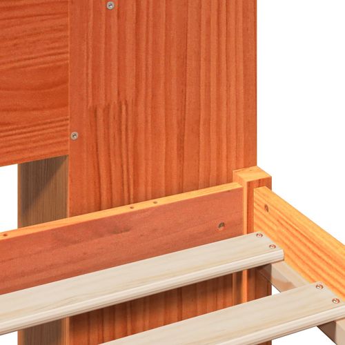 Łóżko z regałem, bez materaca, 180x200 cm, lite drewno sosnowe na Arena.pl