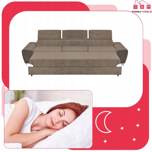 Zestaw mebli wypoczynkowych salonu Bosso Sofa 3os fotele brąz na Arena.pl