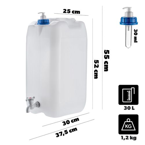 KADAX Kanister Na Wodę Umywalka Pojemnik Dozownik mydło Płyny 30L Z Kranem na Arena.pl