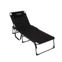 leżak składany king camp magnolia b40 - 200 x 68 cm - czarny