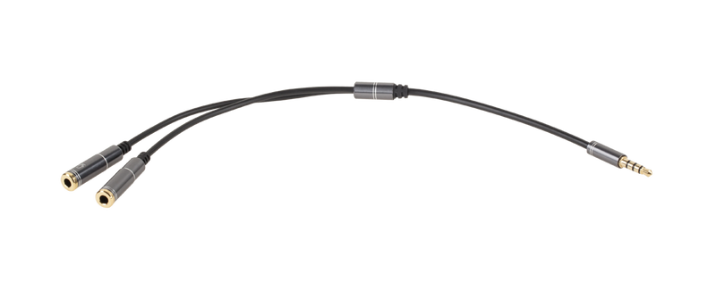 KOM0907 Adapter wt.Jack 3.5 4polowy-2xJack 3.5 st zdjęcie 1