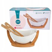 Miska do sałatek surówek ze sztućcami bambusowymi Altom Design Regular