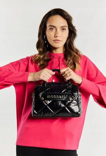Torebka Damska Listonoszka MONNARI Pojemna KUFEREK Pikowana Lakierowana na Arena.pl