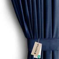 Zasłona VELVET styl klasyczny na taśmie velvet 140x245 indygo AmeliaHome