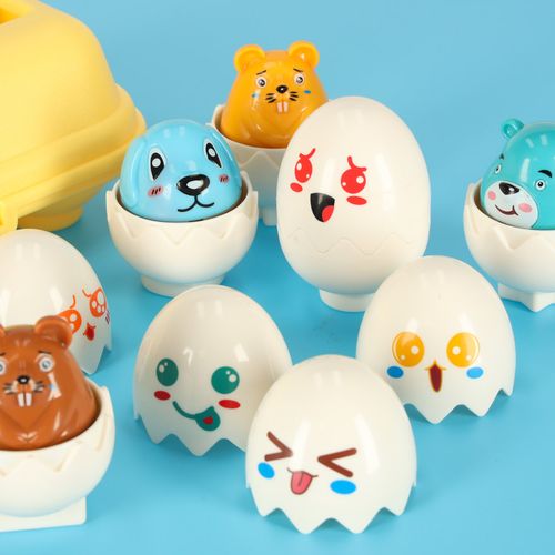 Interaktywny Sorter Edukacyjny Kolorowe Jajka Układanka Nauka Kształtów na Arena.pl