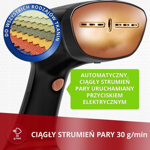 Parownica do ubrań żelazko parowe duża moc 2000W czarna MPM MZP-03 na Arena.pl