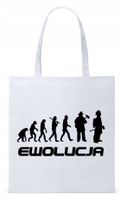 Dla Strażaka Prezent Torba Eco Biała Shopper Z Nadrukiem Ze Zdjęciem