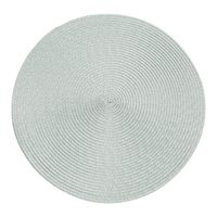 Podkładka na stół okrągła pleciona JUDY 38 cm popielata x6