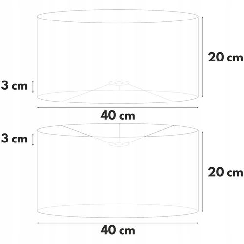 Abażur BEŻ do lampy wiszącej stojącej bawełna 40 cm Duży klosz na na Arena.pl