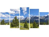 70CM 150CM OBRAZ 5 ELEM WIDOK ALPY TAMBAKO THE JAGUAR ŚCIENNY