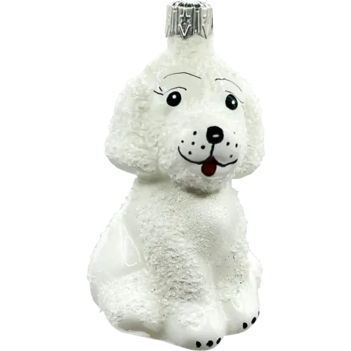 Bombka choinkowa szklana: Piesek z futerkiem na Arena.pl