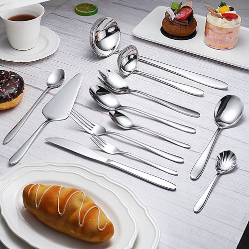 ZESTAW SZTUĆCE 72 elementów komplet SREBRNE 12 osób stal nierdzewna PUDEŁKO na Arena.pl