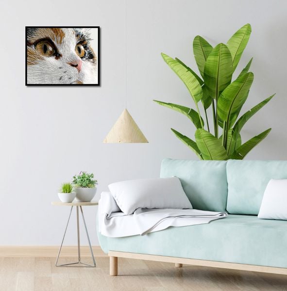 Plakat 50x40cm Nitkowany Kot zdjęcie 4