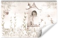 Fototapeta Dla Dziewczynki KRÓLEWNA Wieża Liście Styl Boho 368cm x 254cm