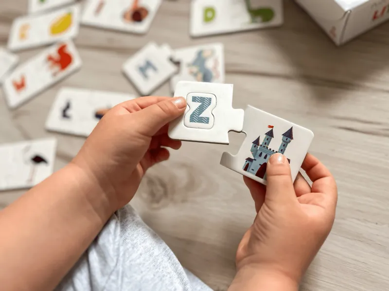 Puzzle sensoryczne 72 elementy. Literki zdjęcie 8