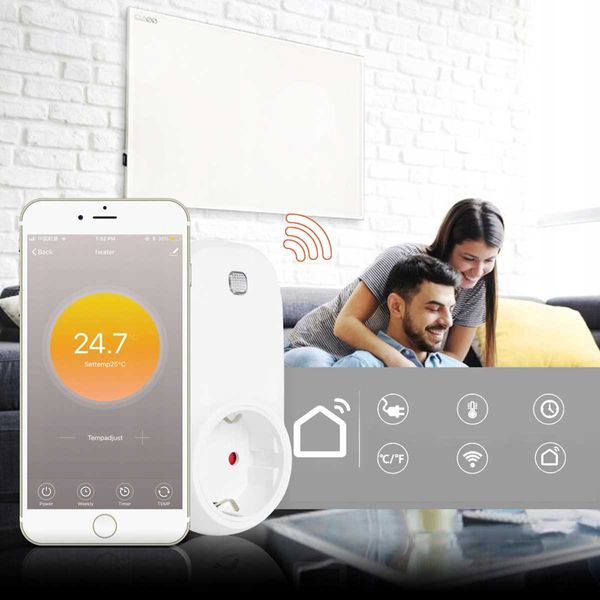 Zewnętrzny Termostat Wifi Wk3O Do Paneli Ir Cronos zdjęcie 4