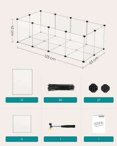 Modułowa Zagroda Kojec Wybieg dla Małych Zwierząt Gryzoni Chomika Świnki na Arena.pl